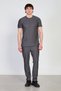 Men's ribbed crew neck t-shirt - smoke - 3
