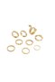 Trendy Gold Color Women’s Ring Set 9pcs Snake & Chain Style Fashion Rings