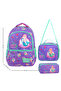 Waddell Licensed Mermaid Patterned Girls' Backpack with Lunch Box and 2-Pocket Pencil Case