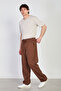 Men's loose-fit trousers - brown - 2