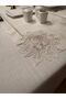 French Lace Detailed Piko Wrap Embroidered Seamless Living Room Tablecloth Cream - 2