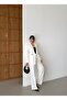 Women's White Blazer Jacket Palazzo Trousers Suit - 4