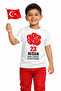 Short-Sleeved Turkish Flag Balloon Patterned April 23Rd Children's T-Shirt Unisex T-Shirt - 2