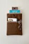 Nubuck Leather Pocketed Book Cover Brown