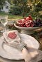 Set of 6 Pomegranate Sparkle Stone Patterned Beige Linen Napkins – 34X34 cm Table Napkin Set for Events - 3