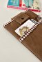 Nubuck Leather Pocketed Book Cover Brown - 2