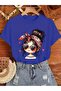 Women's Cartoon Printed Oversize Casual T-Shirt