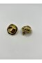 Steel Gold Hat Pin Earrings - 6