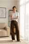 Çnr Miya Brown Women's High Waist Palazzo Jeans New
