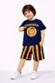 Boys' New Season Popular Character Printed Striped Shorts T-Shirt Set - 2