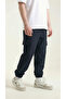 Men's Navy Blue Thin Parachute Fabric Sweatpants with Cargo Pockets and Clip-On Legs, Comfortable Fit - 4
