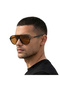Men's Oval Model Brown Sunglasses Tctgt001904G0316 - 2