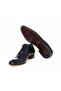 Dark Blue Color Lace-Up Genuine Leather Men's Shoes - 3