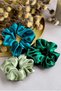 Women's 3-Piece Satin Hair Rubber Band Set - 3