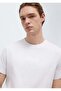 M0613270 Black Logo Printed T-Shirt Men's T-Shirt White - 4