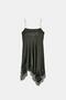Black Lace Detailed Asymmetrical Mini Dress - 6
