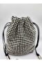 Büzgü Model Crystal Stone Crossbody Women's Bag - 8