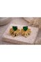 Heart-Shaped Green Stone Earrings – Everyday and Special Occasion Combination