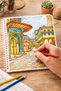 Colorful Streets Coloring Book, Street Scenes and Houses, 20 Visuals, Stress Reducing Coloring Book - 3