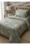 Single Duvet Cover Set with Wildflower Pattern Green (Without Sheet)
