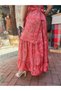 Pink Color Gold Detailed Halter Neck Backless Silk Dress - 2