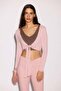 Cropped long-sleeved yoga top