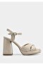 Beige Women's Heeled Sandals