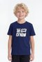 Round Neck Print Detailed Boys' Short Sleeve T-Shirt