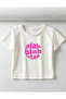 Blah Printed White Crop - 2