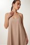 Strappy Draped Stylish Dress Lgk0004 Beige - 5