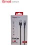GlowLine USB-A to USB-C Cable, 3.0A Fast Charging, 1 Metre, Green, Model iM33, Smart Chip Pro - 2