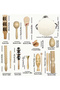 Musical Instruments Set, 15pcs Wooden Percussion Tambourine Maracas Bells Instruments with bag - 2