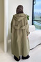 Woné Hooded Trench Coat with Large Pockets - Khaki - 6