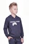 Hooded Print Detailed Boys' Sweatshirt with Kangaroo Pocket - 4
