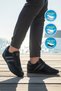 Black Silver Lace-Up Lightweight Men's Sports Shoes 2001 Tares m