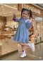 Girl's Cherry Embroidered Denim Dress - 4