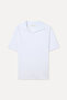 Men's White Comfort Fit Polo Neck T-Shirt - 4