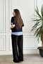 Polo Collar Striped Shirt Detailed Short Sleeve Set - 7