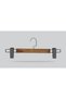 Wooden (Black Nickel Hook) Clothes Hangers for Pants, Skirts, Walnut Color, 48 Pieces - 3