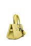 Women's Faux Leather Yellow Handbag - 4