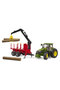 Toy John Deere 7R 350 Tractor and Log-Carrying Trailer Br03154 - 5