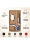 Car Sun Visor Tissue Holder Organizer with Card Slots & Pen Holder – PU Leather Multifunction - 3
