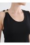 Vizyon New Season Black Appliqué Detailed Women's Knitwear Sweater - 3