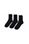 3 PAIRS CREW PLAIN SOCKS BLACK