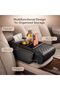 Car Seat Armrest Organizer with Cup Holder – PU Leather Center Console Storage Box - 3