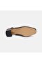 Women's Brown Laser Cut Detailed Square Toe Heeled Shoes - 4