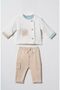 Ciccim Baby 3-Piece Set with Cardigan Hello Summer Ecru