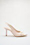 Luma Women's Skin-Friendly Open-Back Buckle High Heel Shoes - 4