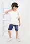 Boys' Printed T-Shirt and Shorts Set – Summer Cotton Outfit 2507La - 4