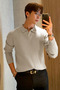 Men's Polo Neck Knit Sweater Slim Fit Ribbed - 2